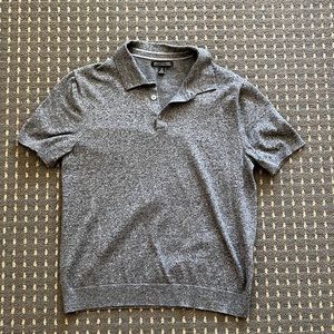 Banana Republic Gray Premium Cotton-Cashmere Short Sleeve Polo -  [Mens M]